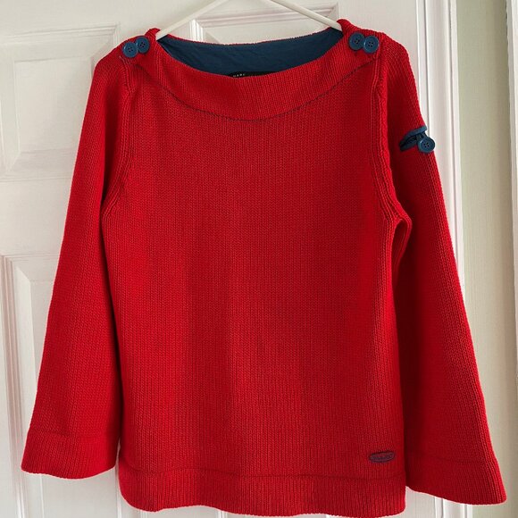 Rare Marc Jacobs 100% Cotton Red Sweater size Large